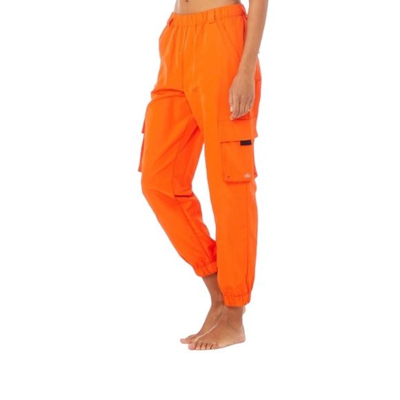 ALO Yoga Pants - ALO It Girl Pant Cargo Crush Tangerine XS NWT